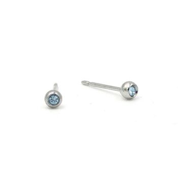 Boucle d'oreille Basics 13 - Clou d'oreille minimaliste en cristal 16