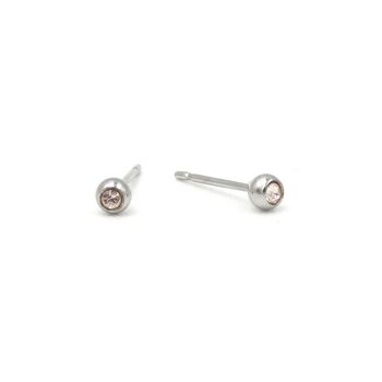 Boucle d'oreille Basics 13 - Clou d'oreille minimaliste en cristal 19