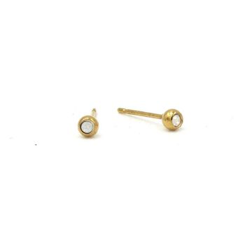 Boucle d'oreille Basics 13 - Clou d'oreille minimaliste en cristal 23