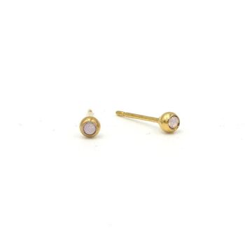 Boucle d'oreille Basics 13 - Clou d'oreille minimaliste en cristal 25