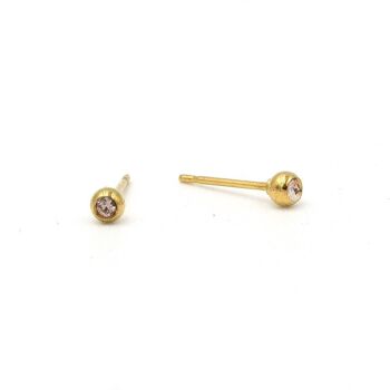 Boucle d'oreille Basics 13 - Clou d'oreille minimaliste en cristal 26