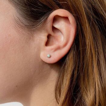 Boucle d'oreille Basics 14 - Clou d'oreille minimaliste en cristal 3