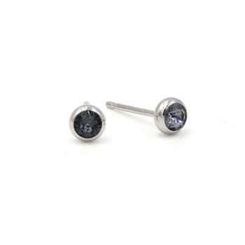 Boucle d'oreille Basics 14 - Clou d'oreille minimaliste en cristal 7