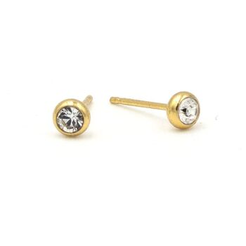 Boucle d'oreille Basics 14 - Clou d'oreille minimaliste en cristal 22