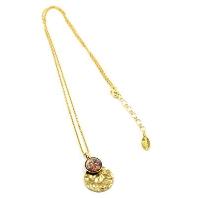 Bohemia Antique Necklace 01 - Collana elegante con cabouchon in vetro