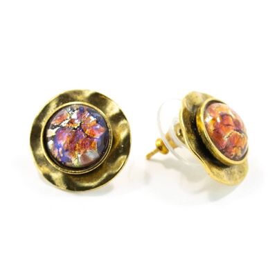 Bohemia Antique Earring 01 - Elegant, with glass cabouchon