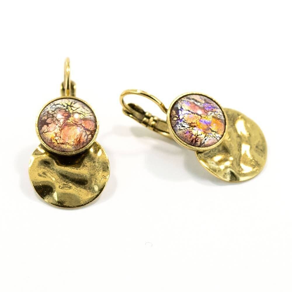 Orecchino Bohemia Antik 02 - pendente con cabouchon in vetro