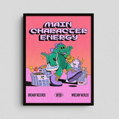 Giclée Art Print - Main Character Energy (Godzilla) - My Sunbeam