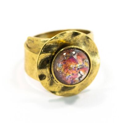 Bohemia Antik Ring 01 - Elegant ring with glass cabouchon