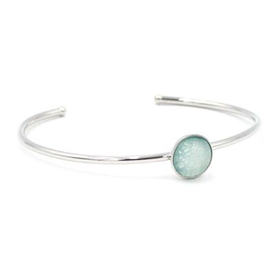 Bohemia bangle 03 - Elegant bangle with glass cabouchon