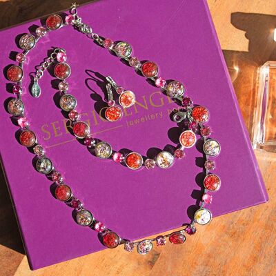 Collana Bohemia 01 - Collana con vetro di Boemia, realizzata a mano