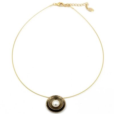 Collana Classics 07 con pendente a ciotola di perle