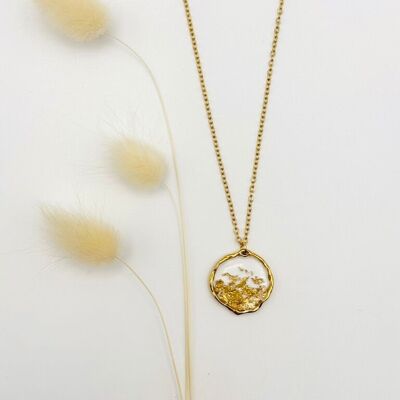 Small Hammered Necklace - Cascade of Golden Croquettes