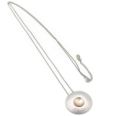 Classics necklace 17 with bicolor plate pendant