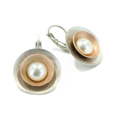 Boucle d'oreille Classics 01 en forme de bol, avec perle