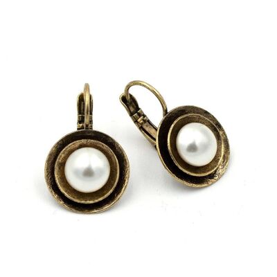 Classics earring 07 bowl-shaped, with pearl