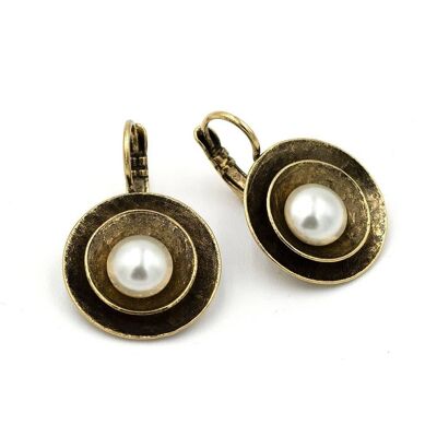 Classics earring 09 bowl-shaped, with pearl