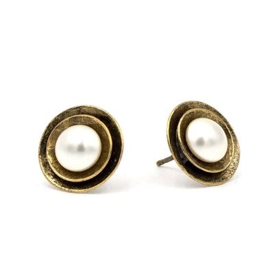 Classics earring 12 bowl-shaped, with pearl