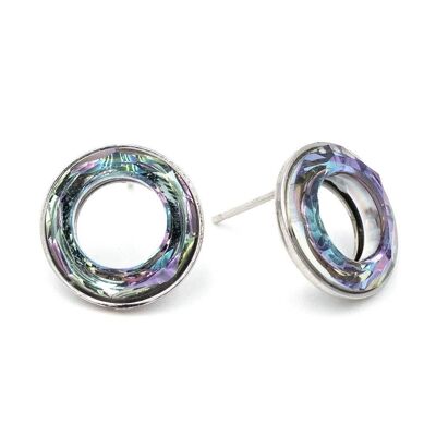 Cosmic Earring 03 Elegant plug with iridescent crystal