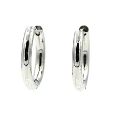 Stainless steel earring 19 shiny hoops