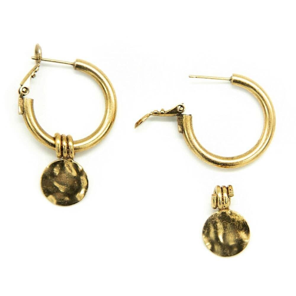 Orecchino Flow 04 cerchi con pendente a placca