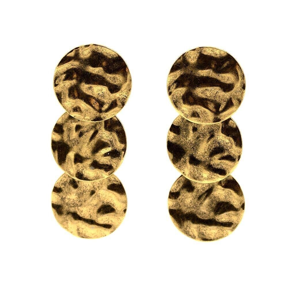 Orecchino Flow 07 perno piatto decorativo lungo