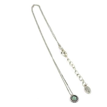 Flower Necklace 01 - Collier minimaliste avec pendentif en cristal 1