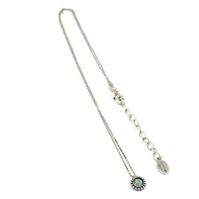Flower Necklace 01 - Collier minimaliste avec pendentif en cristal