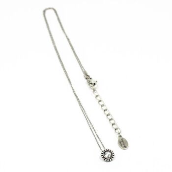 Flower Necklace 01 - Collier minimaliste avec pendentif en cristal 2