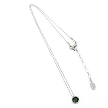 Flower Necklace 01 - Collier minimaliste avec pendentif en cristal 8