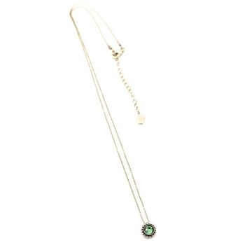 Flower Necklace 01 - Collier minimaliste avec pendentif en cristal 11