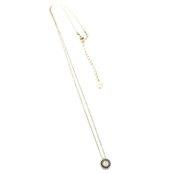 Flower Necklace 01 - Collier minimaliste avec pendentif en cristal 12