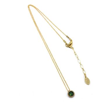 Flower Necklace 01 - Collier minimaliste avec pendentif en cristal 16