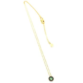 Flower Necklace 01 - Collier minimaliste avec pendentif en cristal 19