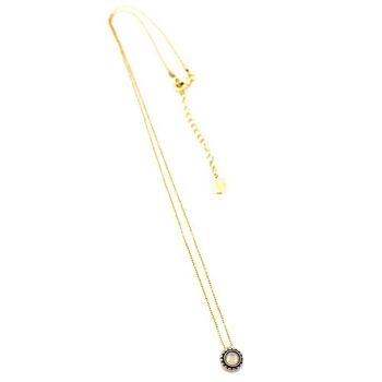 Flower Necklace 01 - Collier minimaliste avec pendentif en cristal 20