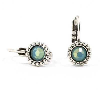 Flower Earring 02 - Minimalist earrings with crystal