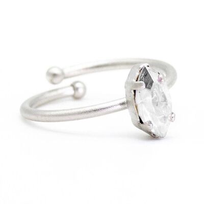 Navette Ring 02 Delicate crystal ring, adjustable size