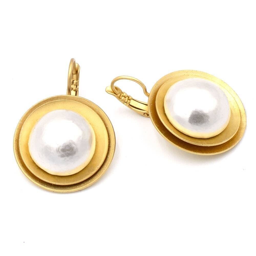 Paper mache earring 03 Colorful earrings with leverback