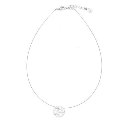 Perla necklace 13 plate pendants with pearl