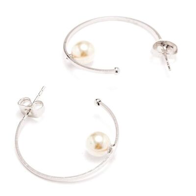 Perla earring 01 stud creole with pearl