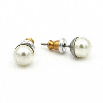 Boucle d'oreille Perla 08 Clous de perles classique 1