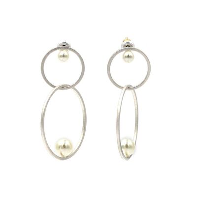 Perla earring 12 studs/hangers with pearl