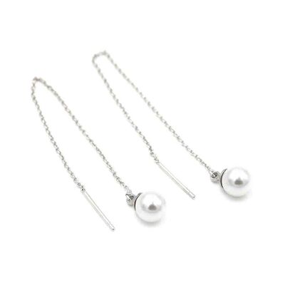 Perla Earring 20 Thread/pull-through earring with pearl