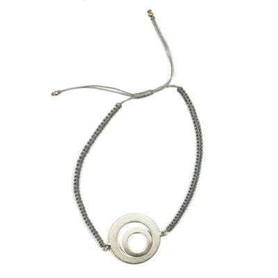 Pura Bracelet 33 Textile bracelet with circle element