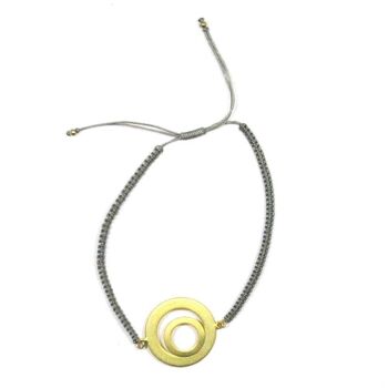 Pura Bracelet 33 Bracelet textile avec élément circulaire 3