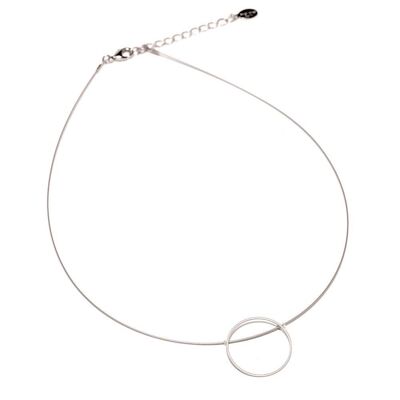 Pura Chain 20 steel cable chain with circle pendant