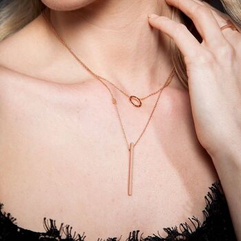 Collier Pura 24 Minimaliste avec pendentif bâton 2