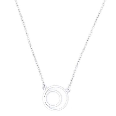 Pura necklace 38 with circle element pendant