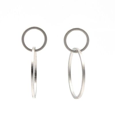 Pura earring 14 stud hangers with two circles