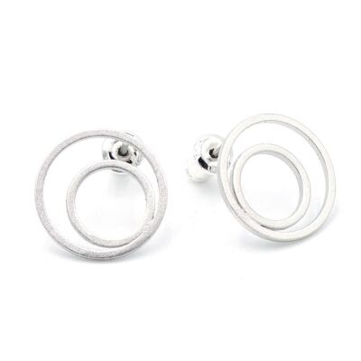 Boucle d'oreille Pura 38 bouchon cercle moderne